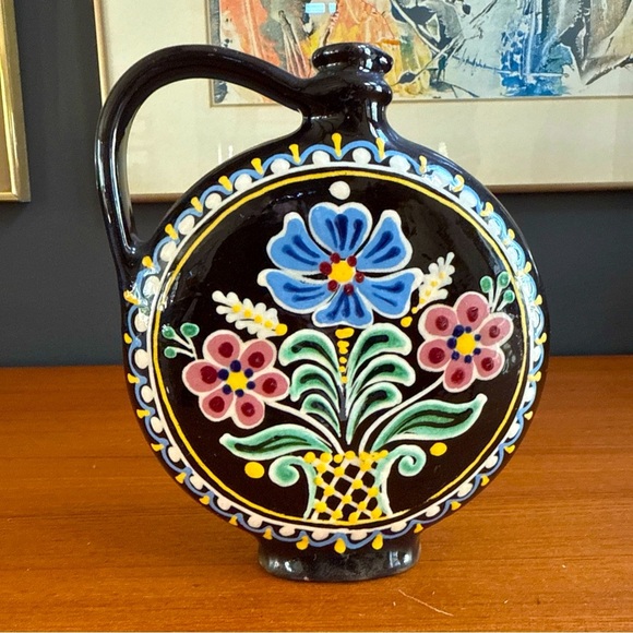 Vintage hand painted European origin possibly Hungarian vase jug - Picture 1 of 9